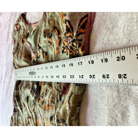 Sundance Womens 100% Silk Floral A-Line Dress Size 6 Multicolor Cap Sleeve Lined - Picture 6 of 14